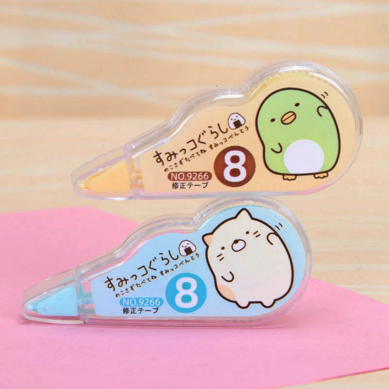 4 шт./компл. 5 мм* 3 м Kawaii Sumikko Корректирующая лента милые ленты с рисунком школа письменный корректор инструмент канцелярские принадлежности канцелярские товары