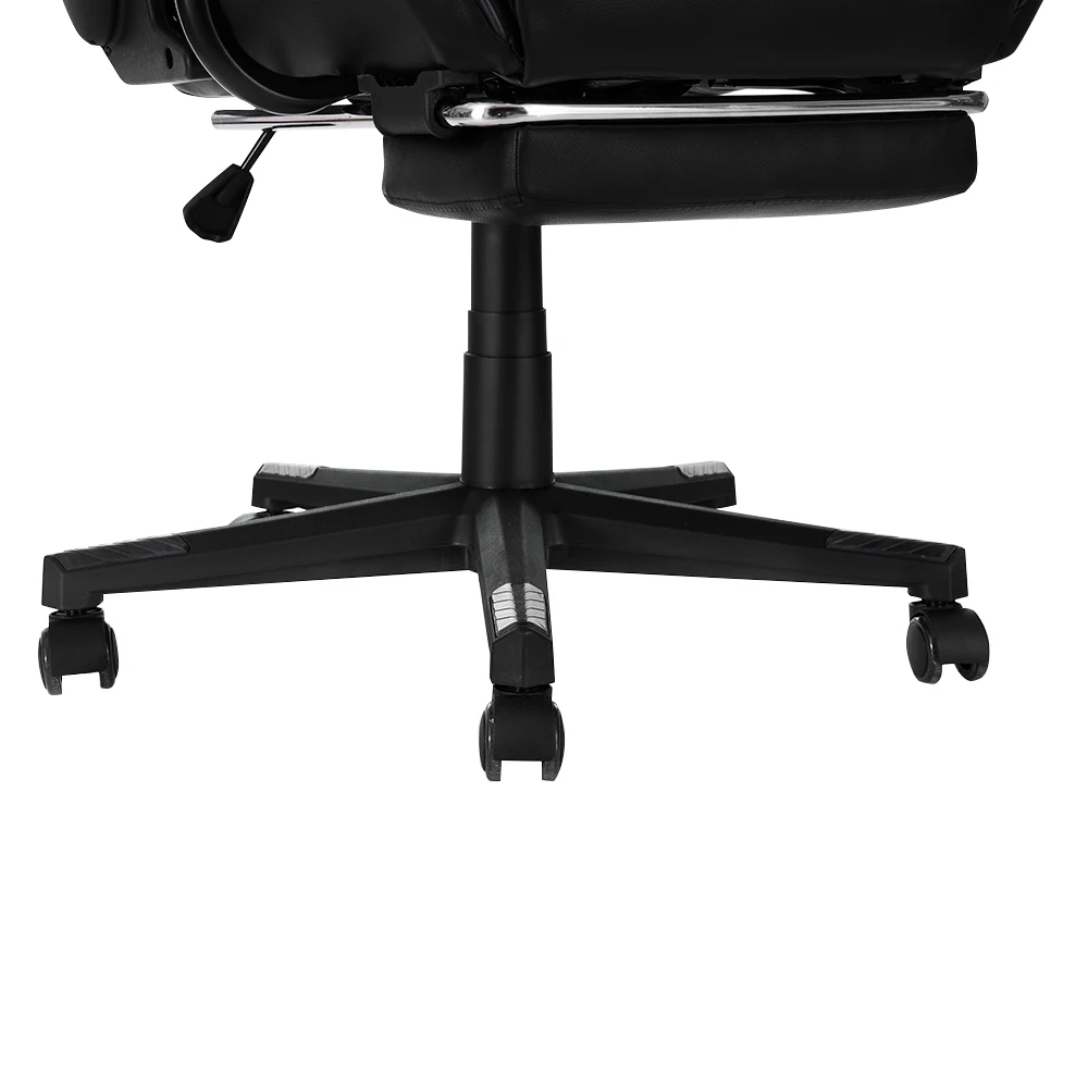 Gaming Sport Chair Swivel Gas Lift Lockable Reclining Chair with 5 Wheels Office Chair Adjustable Seat Height Pu Leather Seater