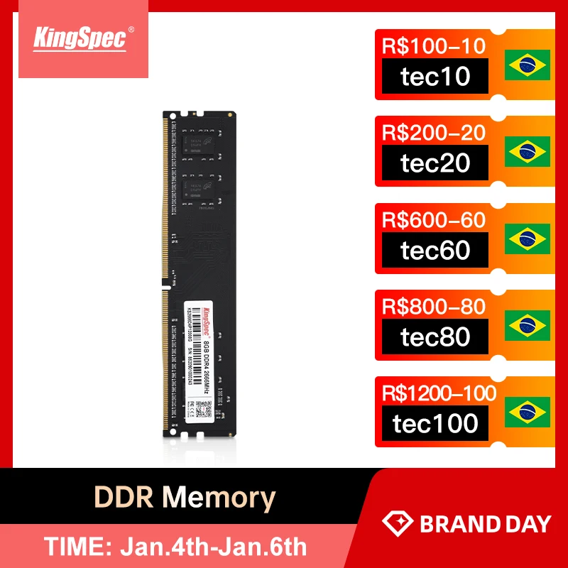 Kingspec Ddr4 Ram 메모리 Ddr4 8gb 26 4gb 데스크탑 2400mhz 16gb Ram