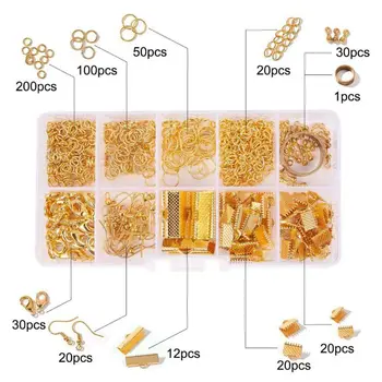 

Ring Clasp Tail Chain Clip Buckle Drop Set for DIY Necklace Earrings Key-chain Craft Tool Jewelry Making Materials