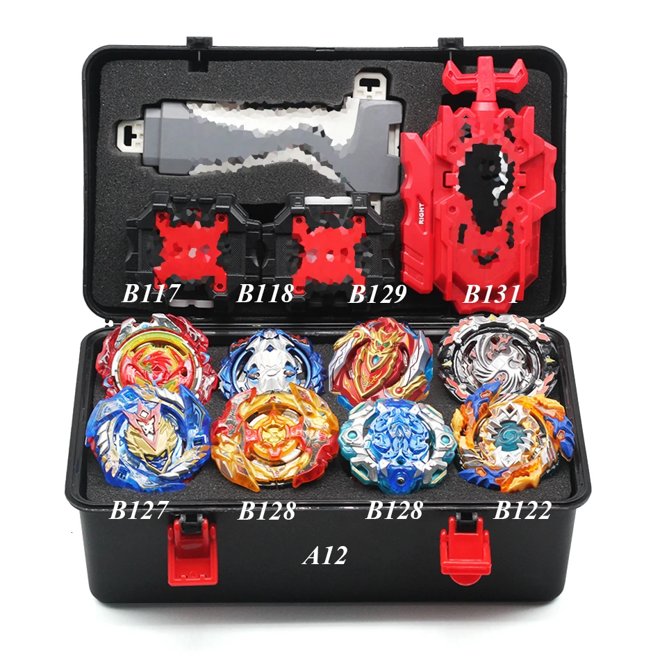 Топ Bayblade набор коробка для хранения Beyblade Burst Bey Blade игрушка Металл Fusion Spinner Ручка пусковая пластиковая коробка игрушки для детей - Цвет: A12