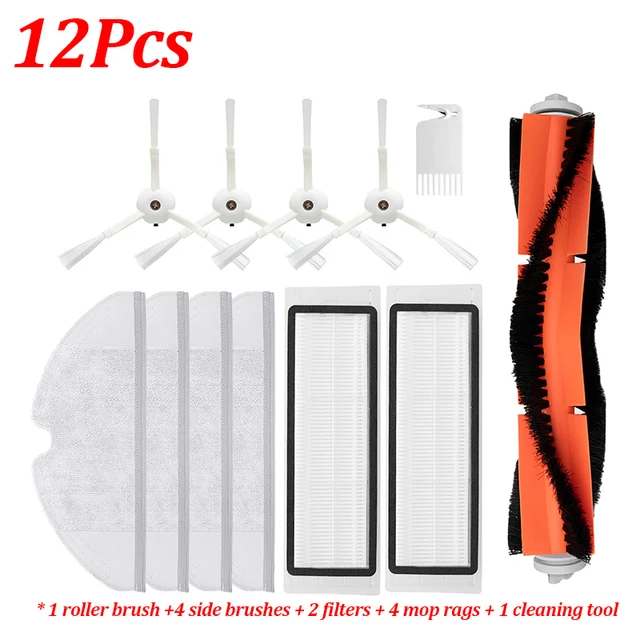 Hepa Filter Mop Rag Brush for Xiaomi for Roborock 1S S50 S55 S5 Max S6MaxV S6 Accessories Robot Vacuum Cleaner Parts Vacuum 2 XM310