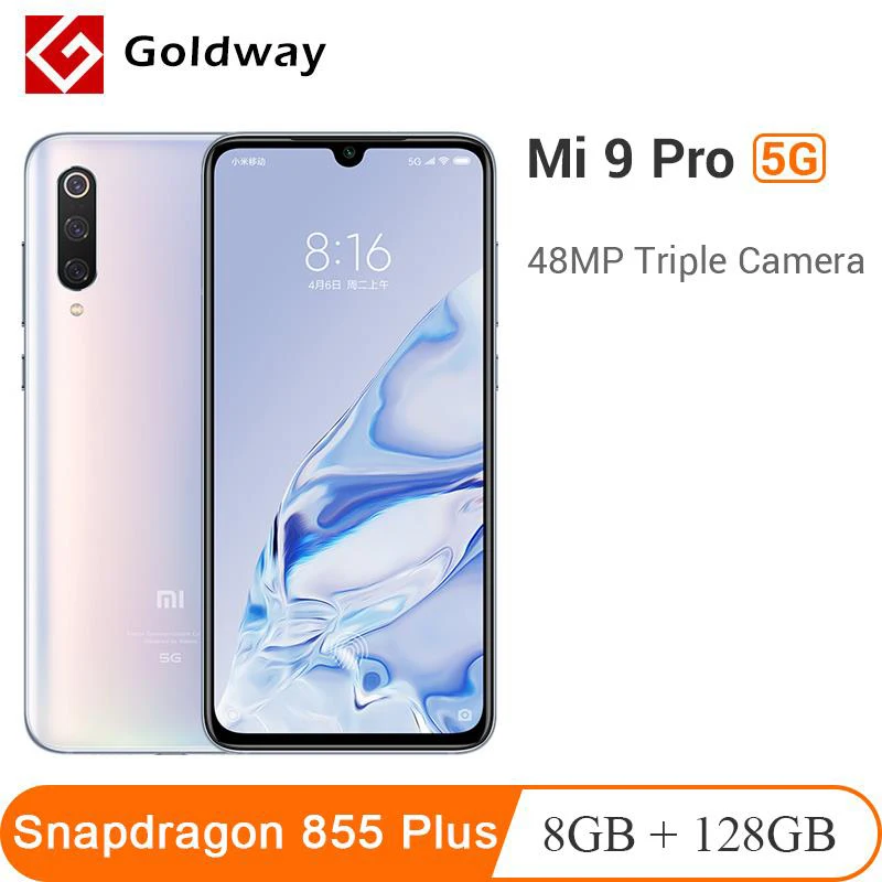 Xiaomi Mi 9 Pro 5G 128GB 8GB мобильный телефон Snapdragon 855 Plus 48MP камера 6,3" 4000 mAh NFC обратная Беспроводная зарядка