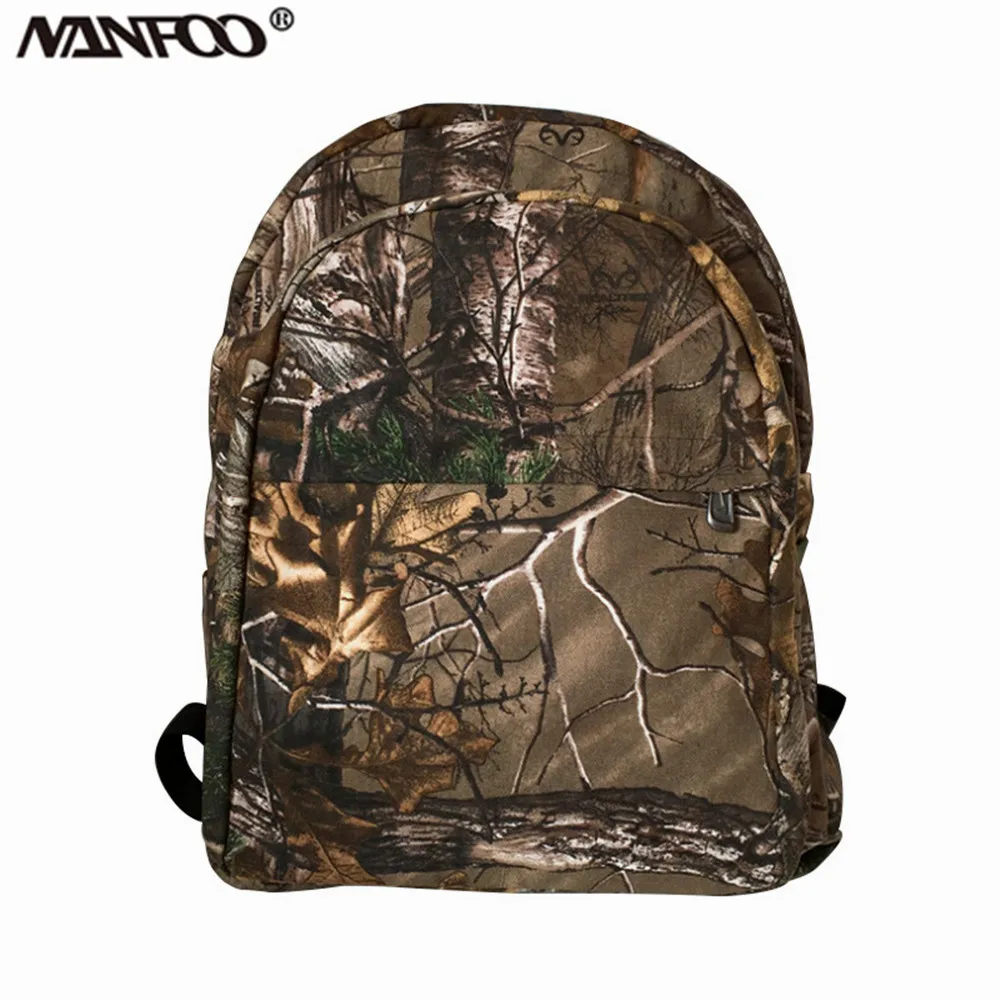 

Tree Bionic Camouflage Hunting Fishing Backpack Soft Shell Wearable Hunting Bag Outdoor Sports Climbing Camping Canvas Backpack