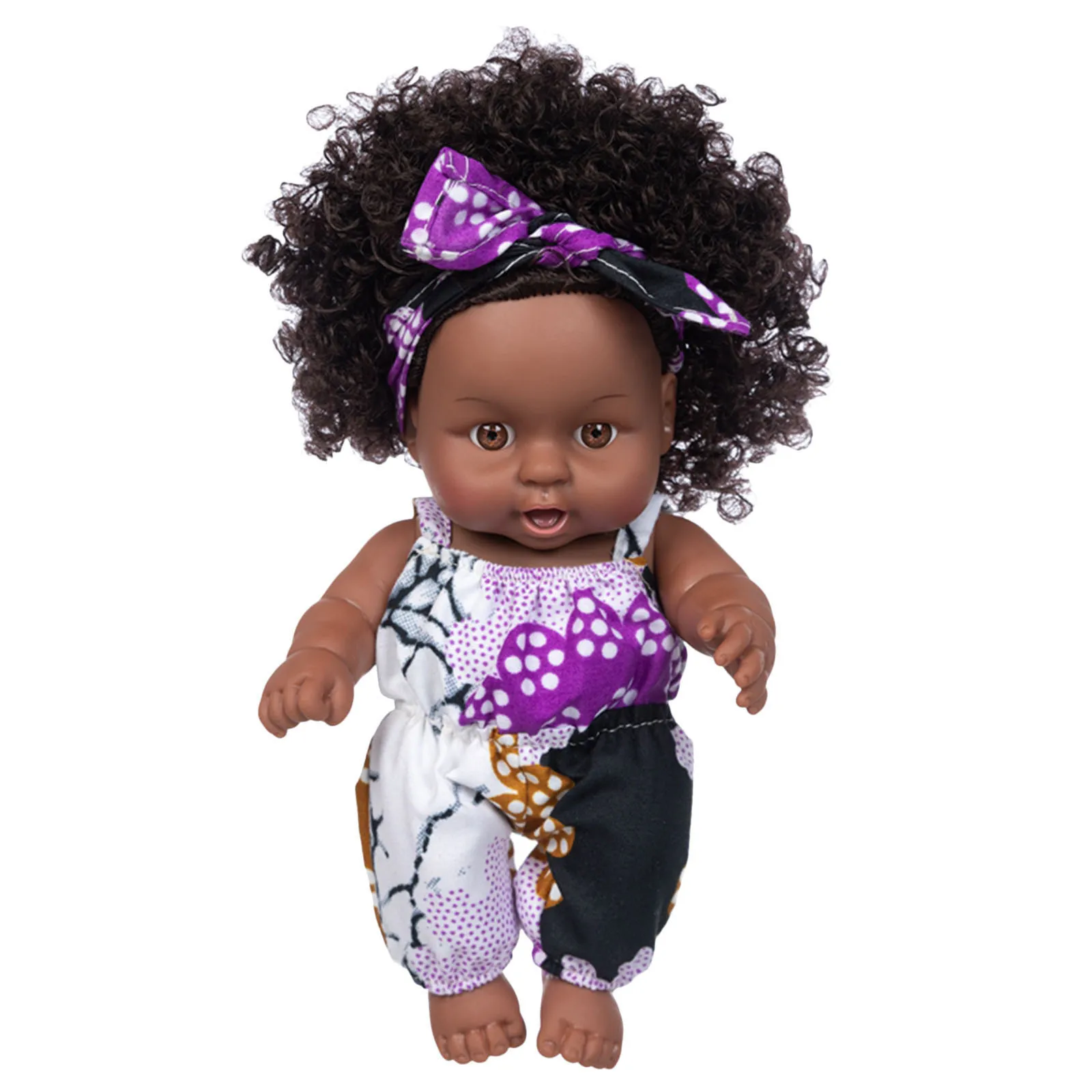 Pcs anime figure black african black baby cute curly black inch vinyl baby toy ornaments