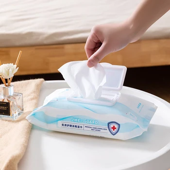 

80Pcs 75% Alcohol Wet Lint Wipes Hand Cleaning Wipes Alcohol Wipes Portable Cleaning Disinfection Wipes Skin Care Sterilization