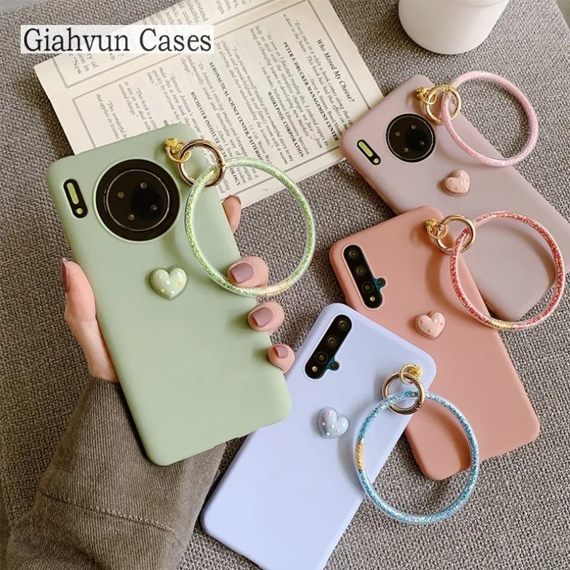 Bling Wrist Band Ring Silicone Soft Phone Case For Samsung Galaxy A5 A6 A7 A8 A70 A750 A8S Plus A51 A71 A01 A11 A21 A81 A91 | Мобильные