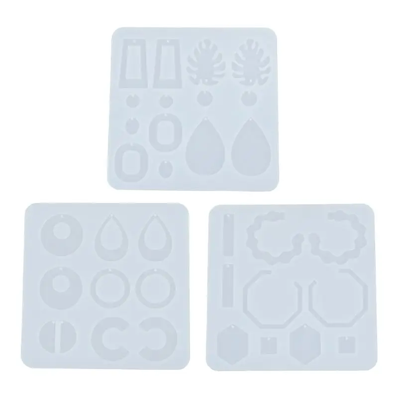 

Crystal Epoxy Resin Mold Earring Pendant Casting Silicone Mould DIY Making Tool