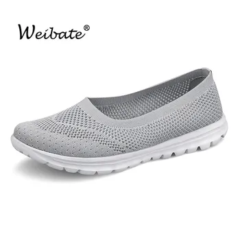 

WEIBATE 2020 Spring Mesh Breathable One Pedal Non-slip Flat Maternity Shoe Cover Foot Soft Bottom Shallow Mouth Mother Shoes