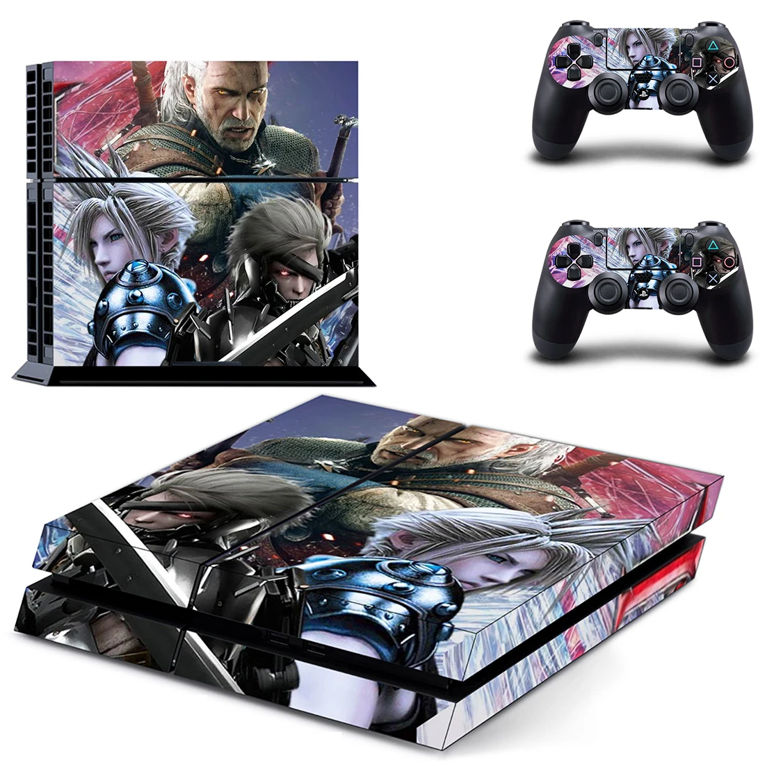 Cool Game Style Decal Skin Sticker for PS4 Playstation 4 Console Film+ 2Pcs Controllers Protective Cover DPTM2433