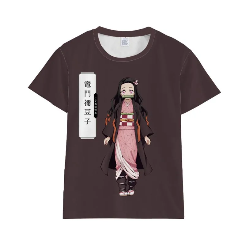Мультфильм Аниме Kamado Tanjirou Demon Slayer Kimetsu No Yaiba унисекс футболка крутая Мода Стиль