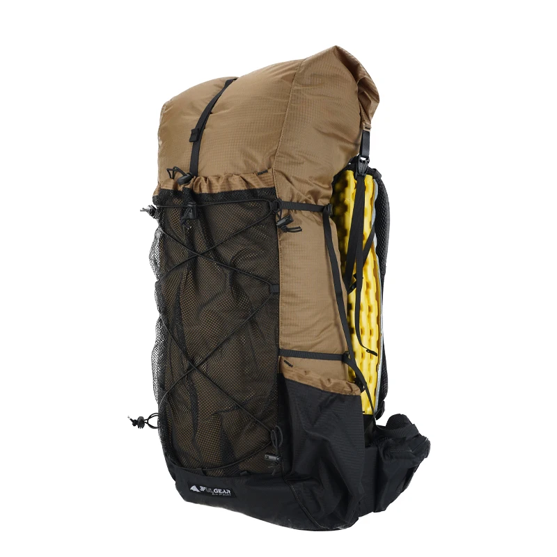 3F UL mechanismus voděodolný tramping batoh lehoučké kemping pack cestovní alpinismus backpacking treking rucksacks 40+16L