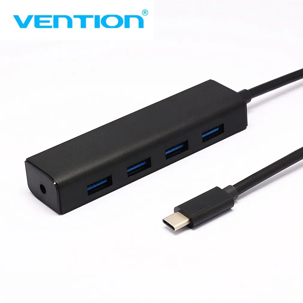 Vention Тип с разъемами типа C и 4-Порты и разъёмы USB 3,0 концентратор высокой Скорость Трансмиссия GL 3520 чип концентратор переходник разветвитель Портативный для ноутбука Macbook