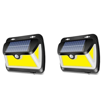 

2Pcs 163 COB LED Solar Light, PIR Motion Sensor IP65 Waterproof Wide Angle Outdoor Garden Light for Extreme Weather