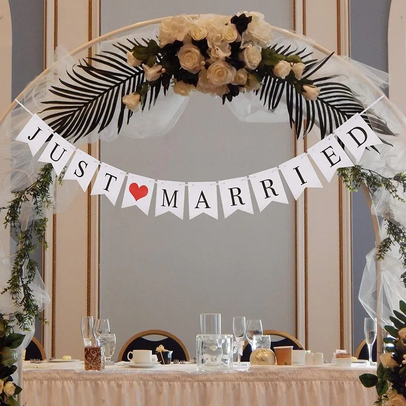 Баннер Just Married винтажный баннер для свадьбы украшения автомобиля | Дом и сад