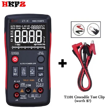 

Digital Multimeter ZT-X 9999 Counts 3-Line Triple Display Temperature ohm Tester Meter Voltmeter Ammeter Voltmeter Probes