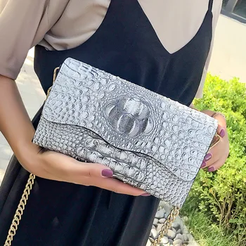 

Luxury Vintage Crocodile Pattern Women Shoulder Bags for Women 2019 High Quality Solid Pu Hand Bag Brand Designer Alligator Lady