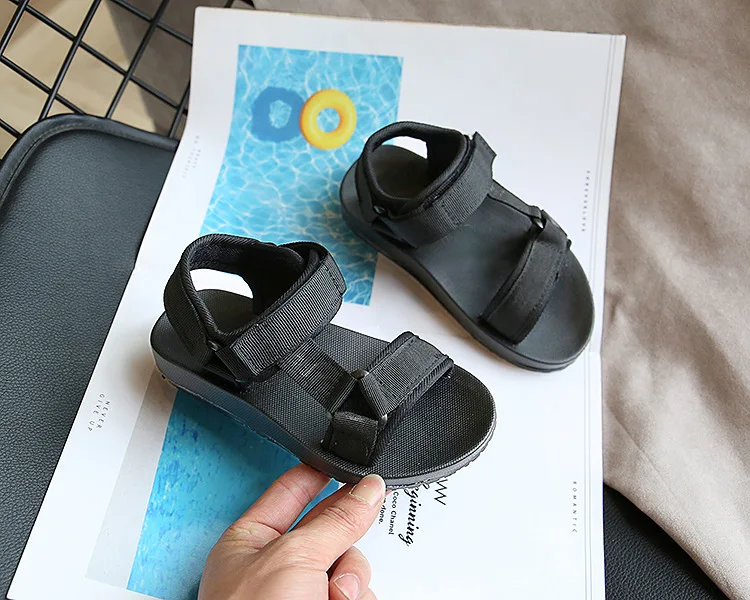 comfortable sandals child Boys Sandals Girls Summer Shoes Fashion Children's Beach Sandals Classic Simple Soft Rubber Sole Kids Sandals Open Toes 21-36 extra wide fit children's shoes