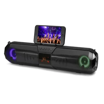 

10W Portable Bluetooth Speaker Surround Stereo 1800mAh Wireless Soundbar Support TF FM Radio Subwoofer Home theater Music Center