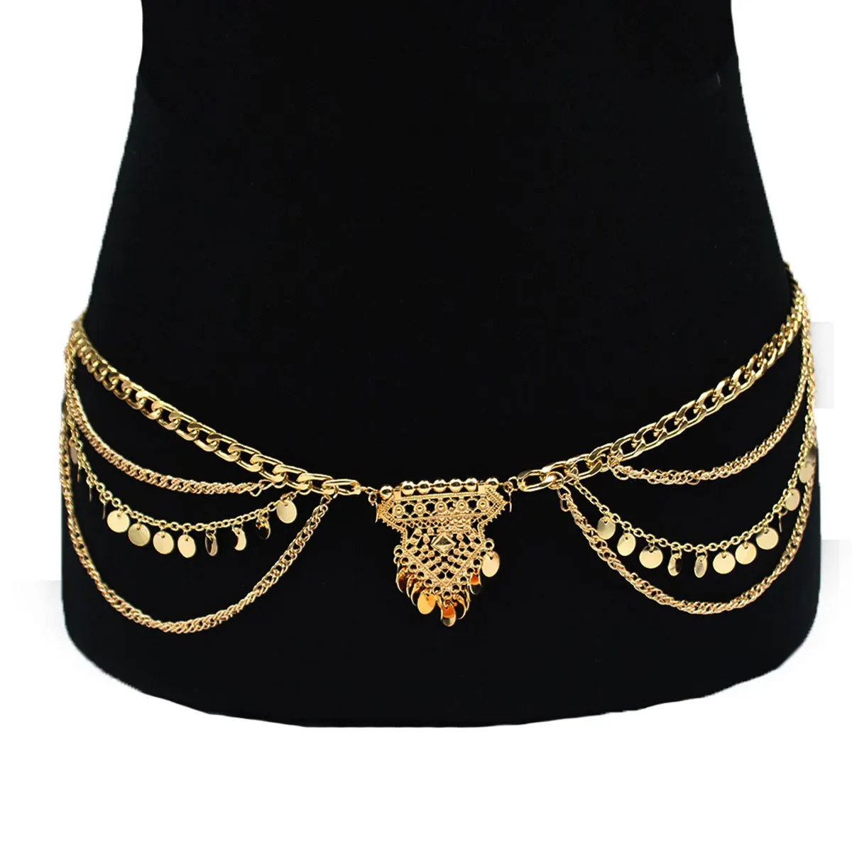 

New Products Accessories Europe And America Fashionable Chain Belt Women's Bohemian Sequin Waist Accessories W030