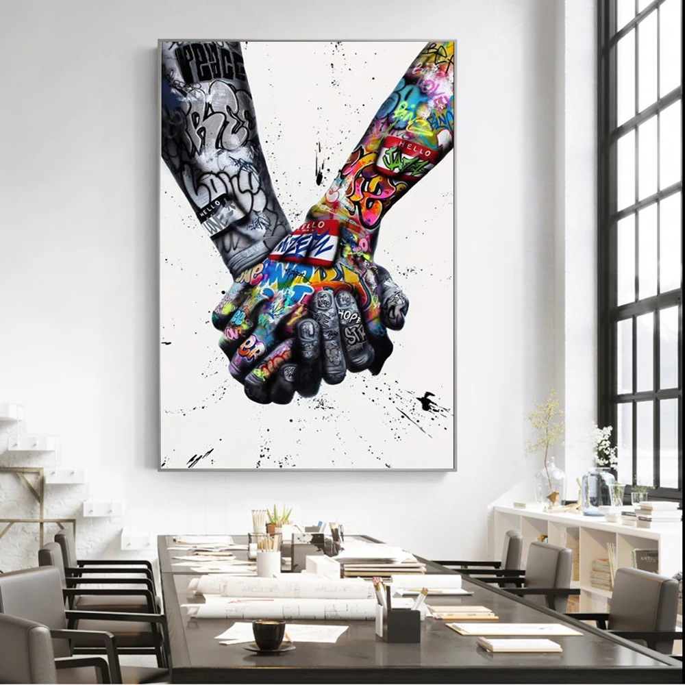 

Tattoo Hand Street Graffiti Art Canvas Painting Art Posters and Prints Wall Art Picture for Living Room Home Decor Cuadros