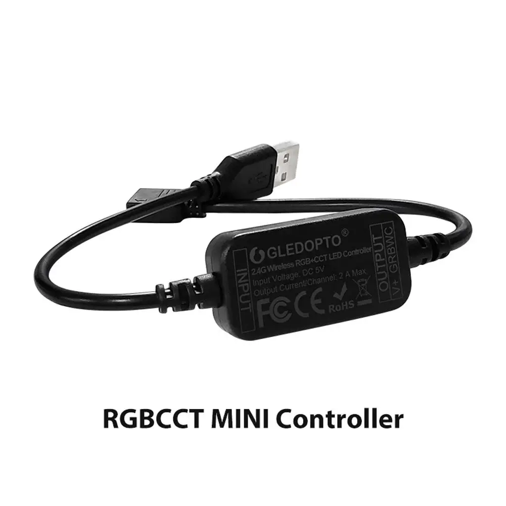 IdealHouse 2 м Интеллектуальный светодиодный 5 в ZigBee мини RGBCCT светодиодный светильник в полоску контроллер Набор USB интерфейс