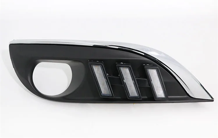 Osmrk светодиодные дневные ходовые огни drl для peugeot 308 2012- с динамическим движущимся желтым поворотным сигналом и синим ночным светом