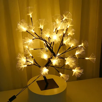 

Tree Shape 48LEDs Lamp Home Party Decor Light LED Lights Table Decoration Valentine's Day Gift EU Plug Night Light Novel D5