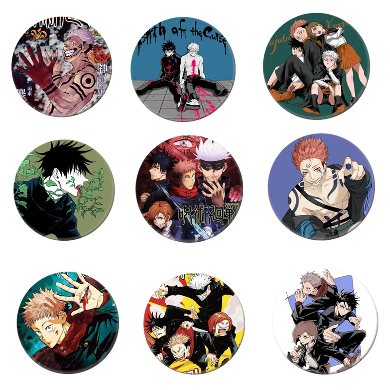 Shipping Jujutsu Kaisen Cosplay Badge Brooch Pins Itachi Badges Backpacks Anime Accessories| | - AliExpress