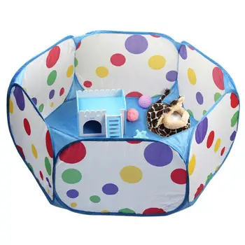

Dot Print Portable Foldable Pet Fence Indoor Outdoor Game Safe Guard Playpen Small Medium Animal Cage for Hamster Cat Guinea Pig