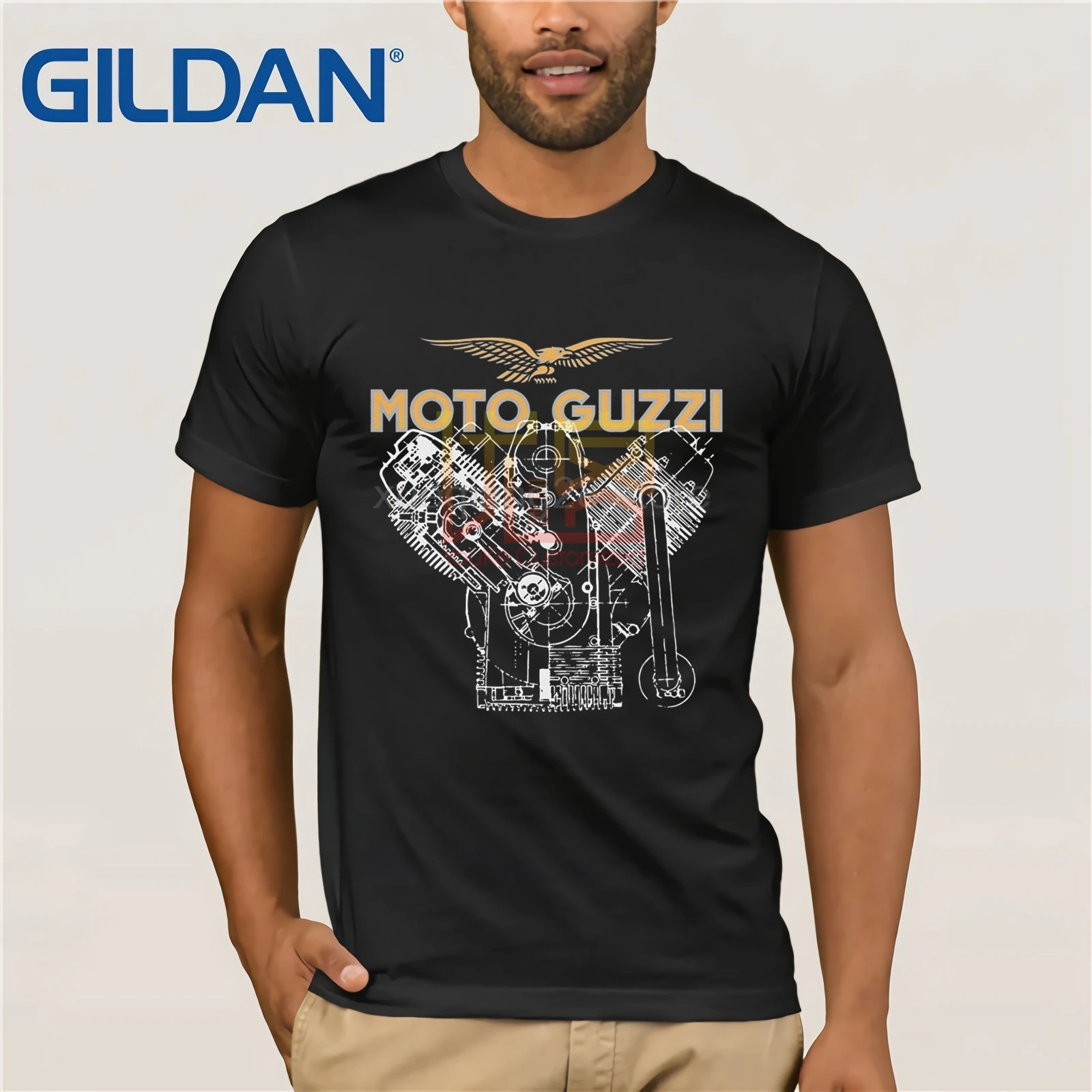Moto Guzzi V7 Engine T Shirt | Мужская одежда