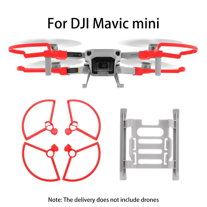 Buy 1Set Propeller Blade Protector Ring Protective Cover Support Stand Landing Gear Extension for DJI Mavic Mini Drone Accessory