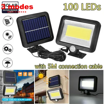 

120/100 LED Outdoor LED Solar Power Street Wall Lamp PIR Motion Sensor Garden Security Lamp Waterproof IP65 Wireless Wall Lights