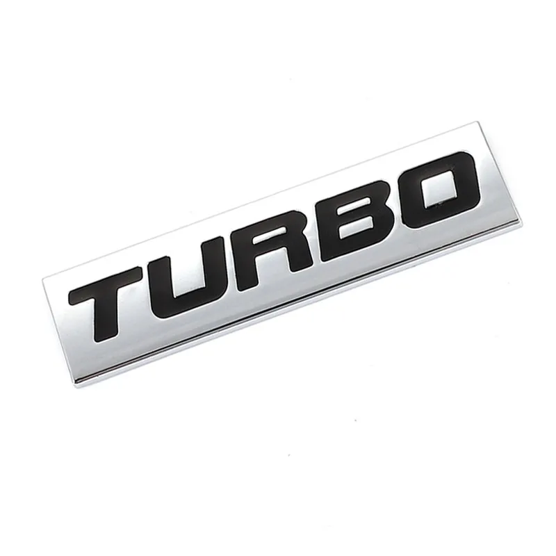 TURBO sign, label, badge, emblem or design element on car paint