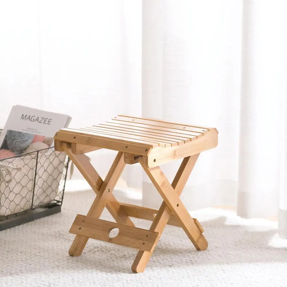 

Folding Wood Stool Living Room Children Step Stool Chair Bathroom Non-slip Bath Bench Thicken Changing Shoes Stool Kids Furnitur