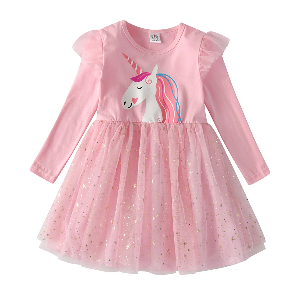 VIKITA Unicorn Dress for Girls Toddlers Birthday Party Princess Dresses Autumn Winter girls dress,princess costume