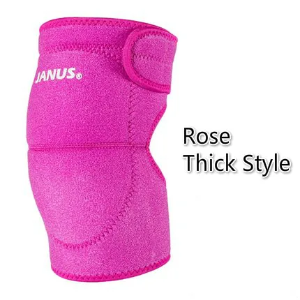 Женские и позолоченные уплотненные наколенники для танцев, йоги, волейбола, наколенники, бандаж для фитнеса, бандаж, защита колена - Цвет: Rose Thick