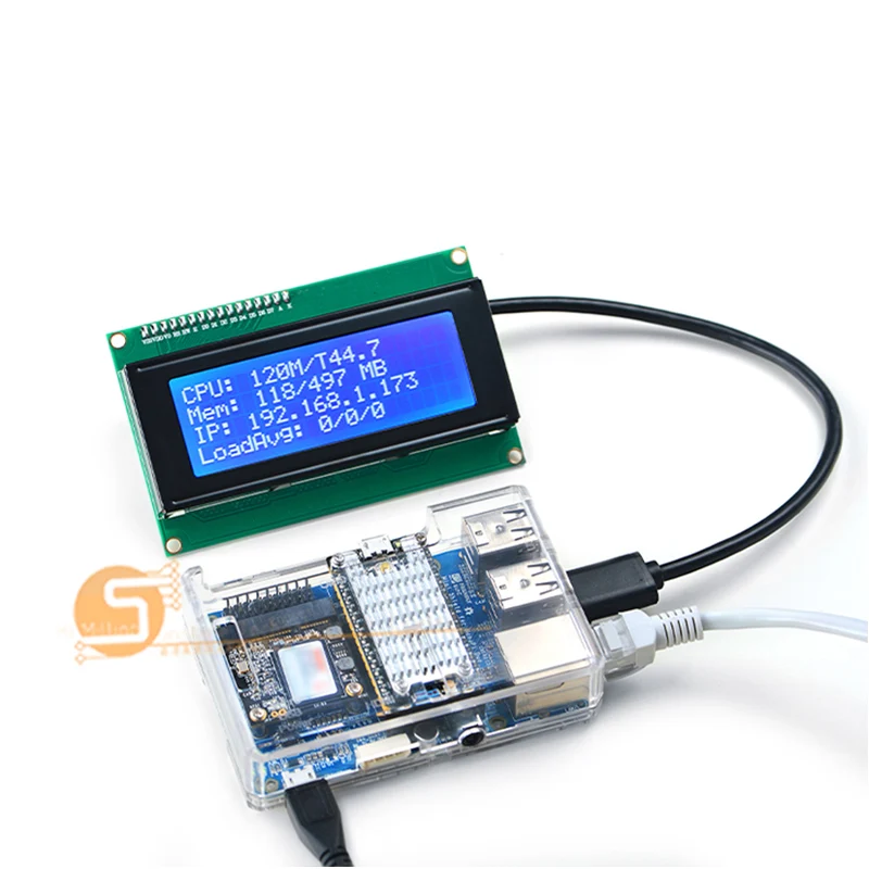 Стартовый набор NanoPi Duo включает Duo/акриловый чехол/мини щит для Duo/Радиатор/usb