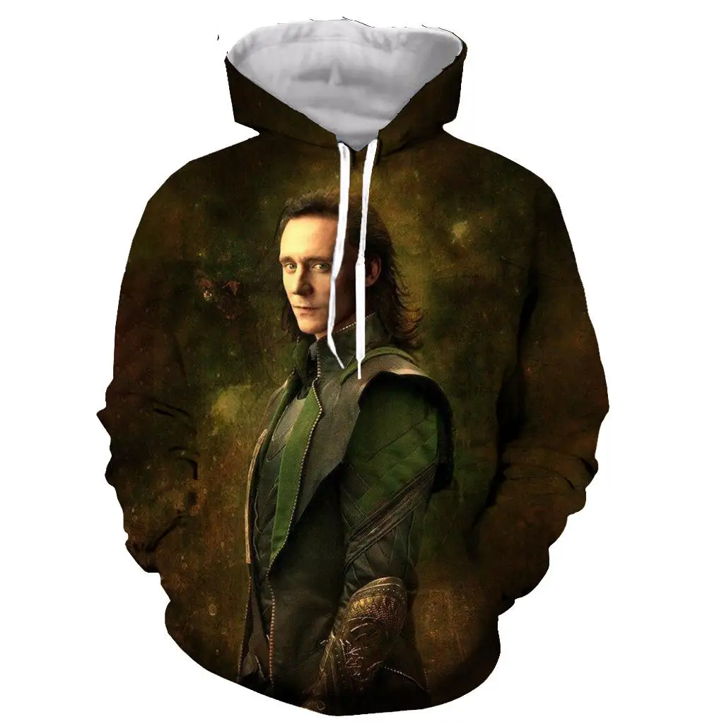 Loki 3D печатных мужчин и женщин с капюшоном толстовка модная графическая Толстовка Повседневная Уличная пуловер Толстовка