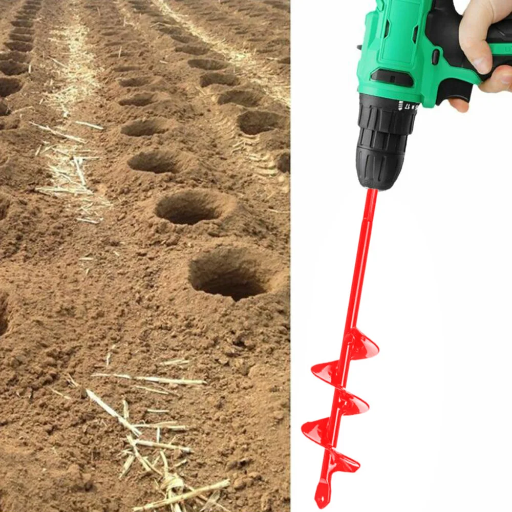 

1 Piece Red Auger Holes Digger Spirals Drilling Bit Head Gardening Tool For Garden Yard Planter Drill Bits For Garden