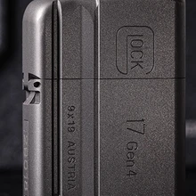 Смотреть видео 2color GEAR GLOCK титановый сплав 6,2*4,2*1,9 см 63g CNC shooter EDC щит Водонепроницаемая зажигалка