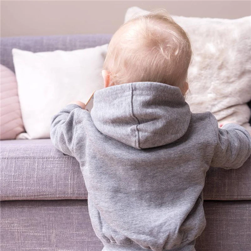 Hooded Sweatshirts Zipper Long-Sleeve Kangaroo Pocket Solid Color 0-6 Years Kids Boys Girls Outdoor Casual Coat Sportswear kids sweatshirt