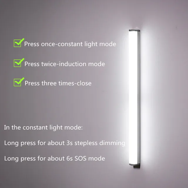 Smart Motion Sensor LED Night Light Bedside Lamp Wireless Dimming USB Charging Night Lamps Bedroom Cabinet