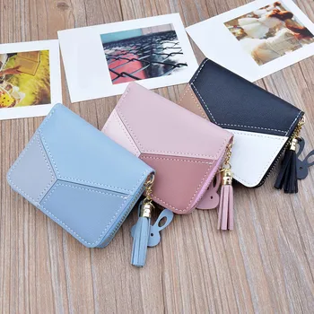 

New Arrival Wallet Short Women Wallets Zipper Purse Patchwork Fashion Panelled Wallets Trendy Coin Purse Card Holder Leather