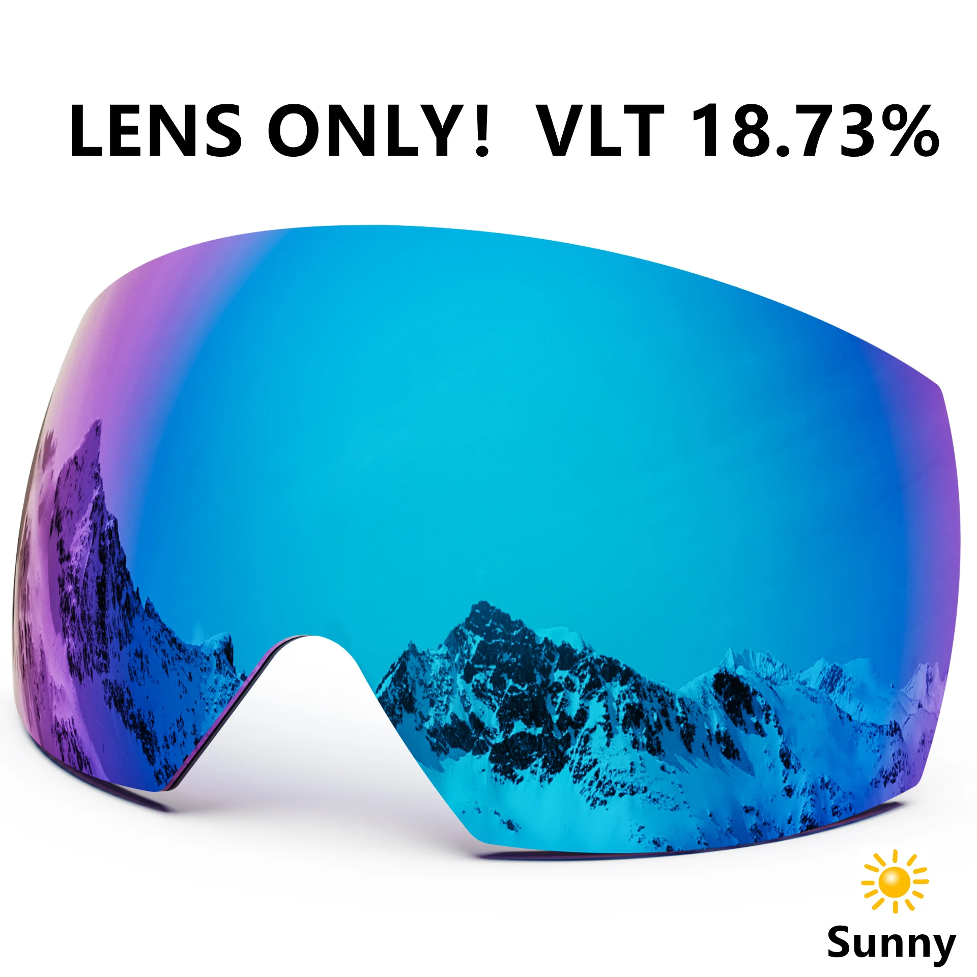Professional Magnetic Ski Goggles with Anti-Fog UV Protection