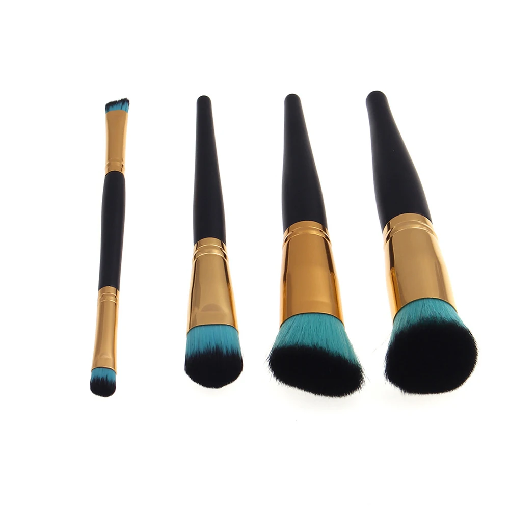 4 шт кисти для макияжа набор деревянной ручкой, Профессиональные кисти для макияжа кисть для теней для век с ресницами, губами Красота косметических инструментов для макияжа инструмент