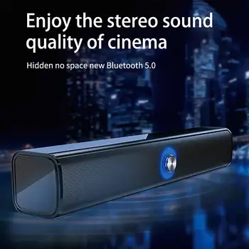 

Bluetooth 5.0 Portable Mini For PC 2x10W TF Card Support Home Soundbar Speakers Stereo Audio Desktop Computer Subwoofer Tablets