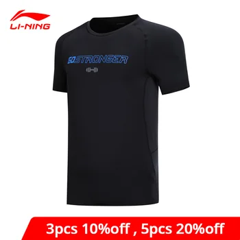 

Li-Ning Men Training Series T-Shirt Breathable Regular Fit Polyester Spandex LiNing li ning Sports Tee Tops ATSN207 MTS2859