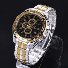 Relojes de pulsera de cuarzo de acero inoxidable para hombre, relojes de oro de lujo, reloj de marca, reloj de hombre, reloj masculino, reloj para hombre