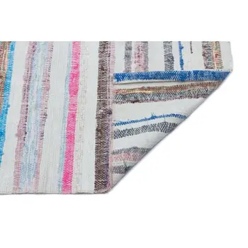 

Handmade Multicolor Vintage English Striped Rug Area Rug 133x183 Cm-4'4''X6'0''